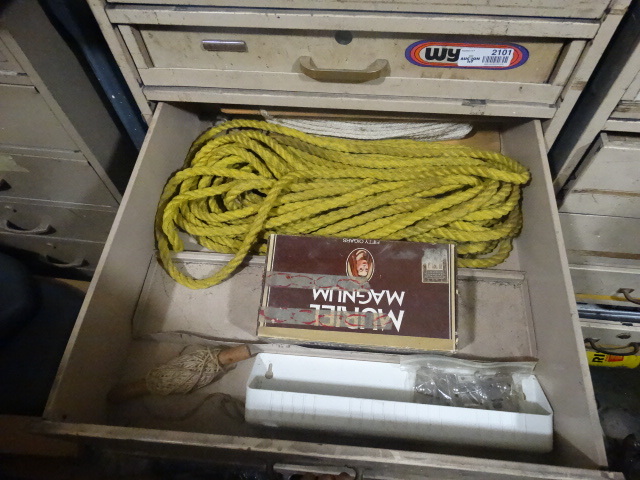 lot 2102 image: 2 drawers of padlocks and other miscellaneous hardware