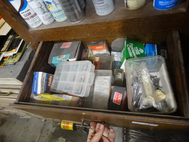 lot 2118 image: Drawer of Nails and misc hardware