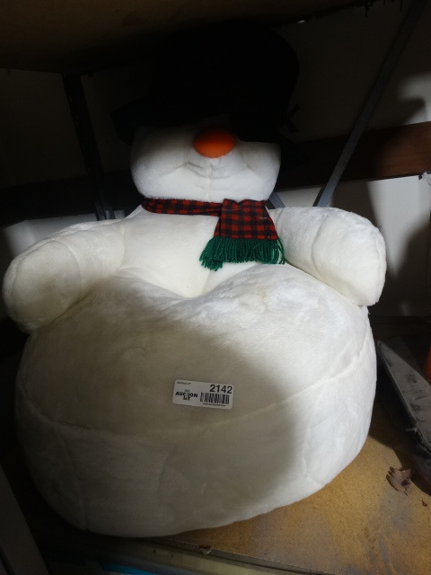 lot 2142 image: Plush Snowman Childrens Chair