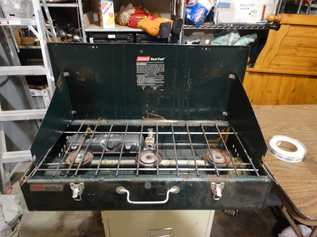lot 2168 image: coleman dual fuel camp stove