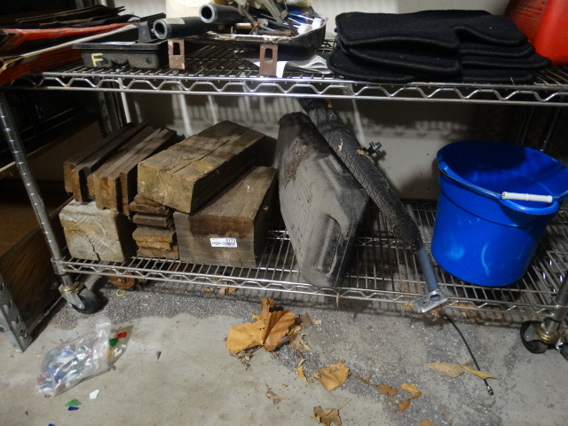 lot 2175 image: Bottom Shelf of misc wood