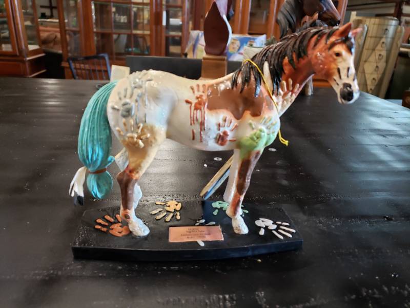 lot 7529 image: Paints His Horse by Gregor Benedetti