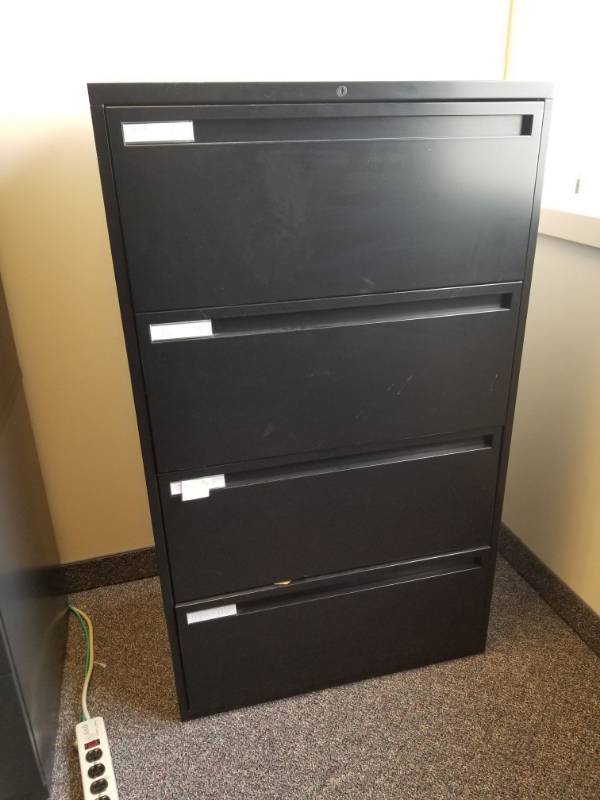 lot 3684 image: (2) 4 Tier File Cabinets