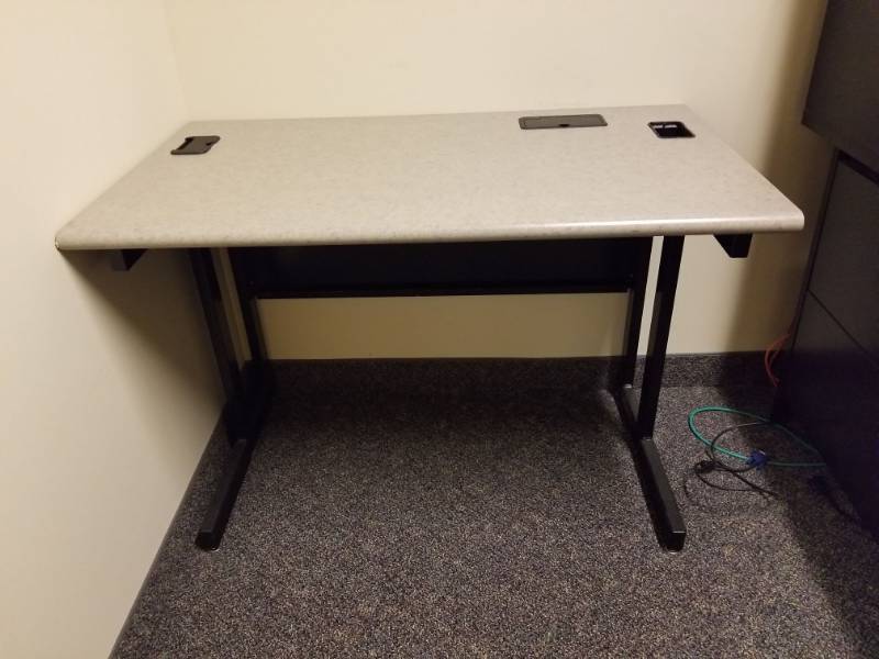 lot 3696 image: (2) Small Computer Tables