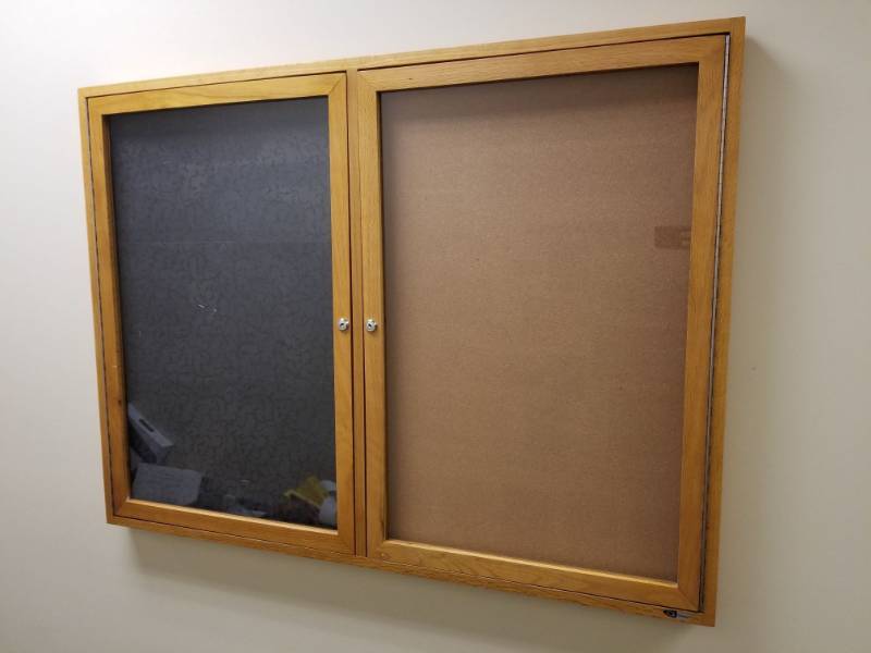 lot 3780 image: Glass Enclosed Corkboards