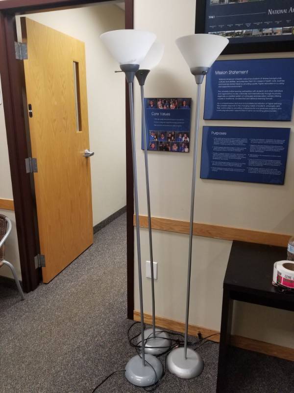 lot 3632 image: (3) Floor Lamps