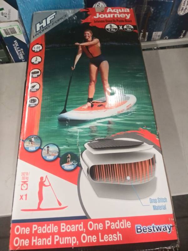 lot 1237 image: Hydro Force Aqua Journey Inflatable Stand Up Paddle Board 9 Ft. x 30 In.