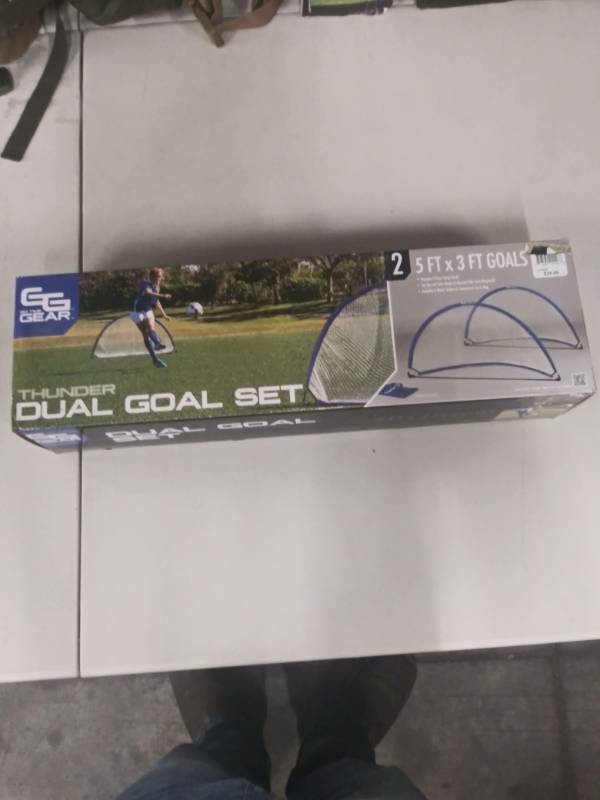 lot 1291 image: Go Time GearThunder Dual Goal Set 5 Ft. x 3 Ft. Goals