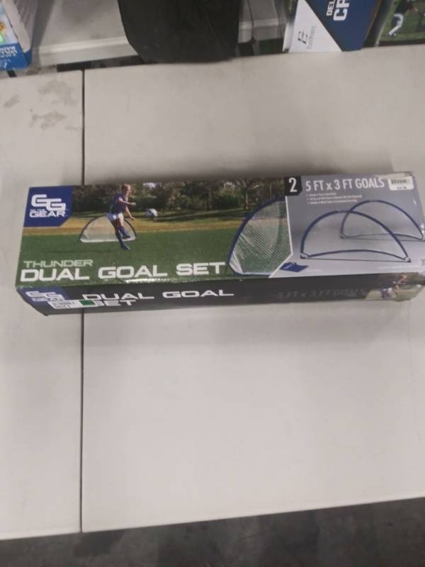 lot 1296 image: Go Time Gear Thunder Dual Goal Set 5 Ft. x3 Ft. Goals