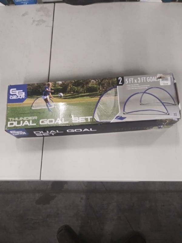 lot 1298 image: Go Time Gear Thunder Dual Goal Set 5 Ft. x 3 Ft. Goals
