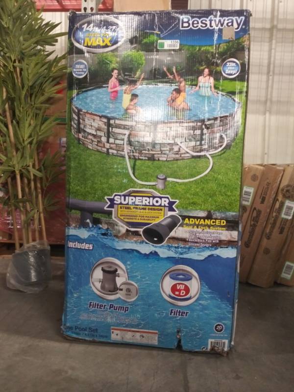 lot 1336 image: Bestway 14 Ft. x 33 in. Pool
