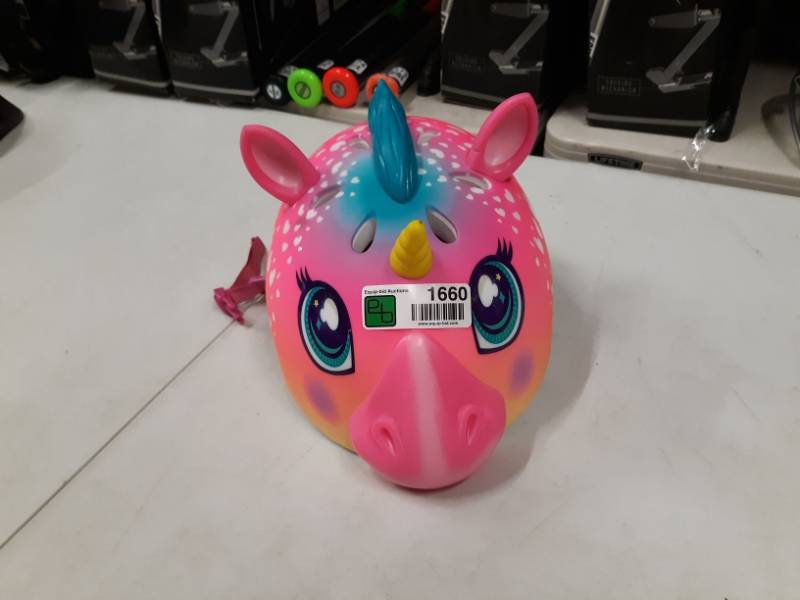 lot 1660 image: Super Rainbow Unicorn Bicycle Helmet