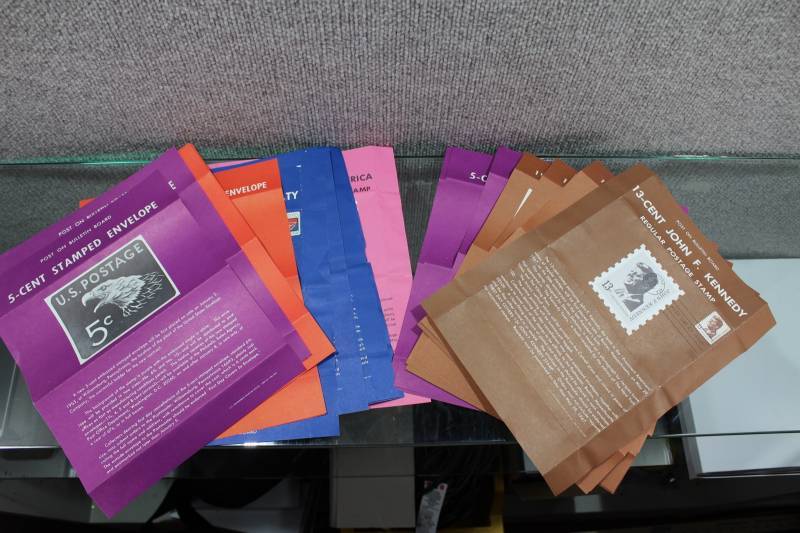 lot 2378 image: Lot of Vintage First Day Issue Stamp Bulletin Board Flyers from 1965-66