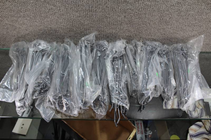 lot 2509 image: Lot of Approx 130 Assorted 8 - 10 Pegboard Metal Hooks