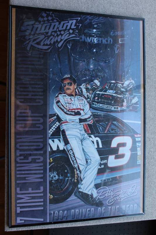 lot 2482 image: Framed Darl Earnhardt 1994 Driver of the Year Poster.