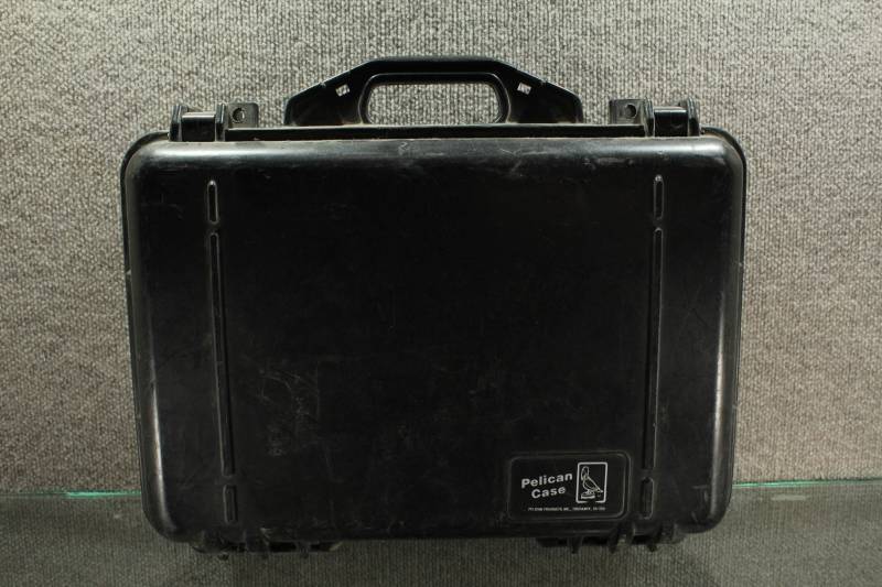 lot 2522 image: Vintage Black Foam Padded Camera Case With Accessories. Pelican Products Inc.