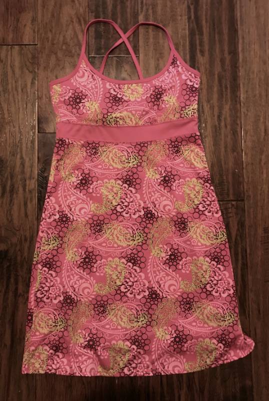 lot 1073 image: Athletic print tank dress with built in bra
