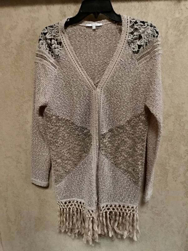 lot 1079 image: Miss Me Long Sweater Cardigan with fringe