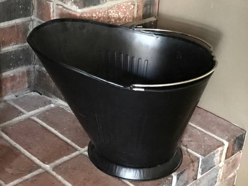 lot 1198 image: Black Fireplace woodcoal bucket