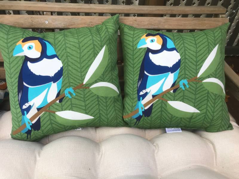 lot 1200 image: Set of 2 indooroutdoor patio pillows