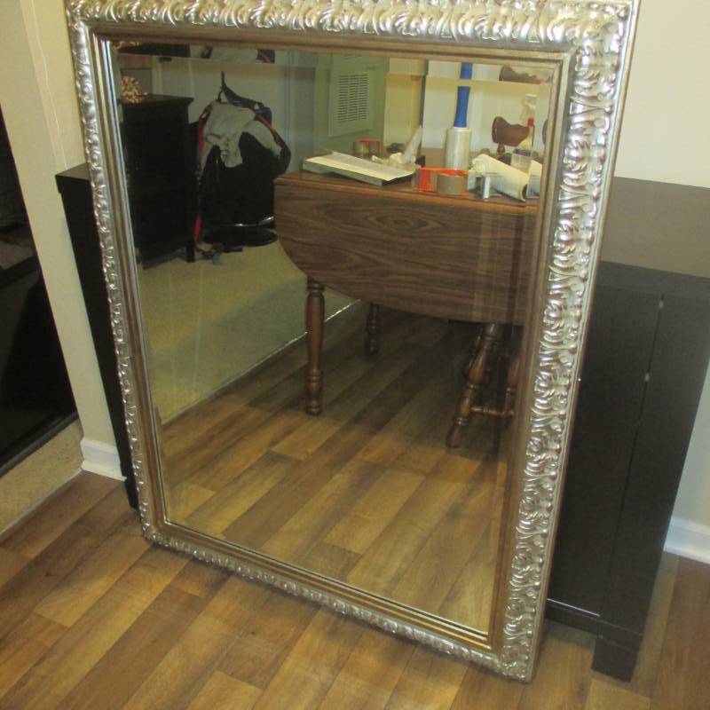 lot 19003 image: LARGE FRAMED MIRROR 30 X 40