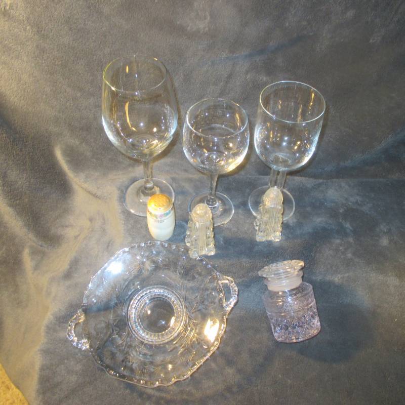 lot 19076 image: VINTAGE PRESSED GLASS  MORE