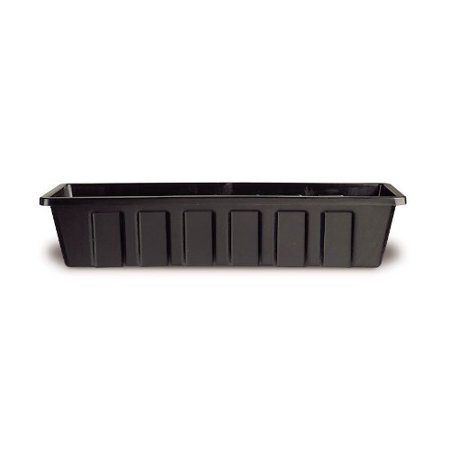 lot 16730 image: Novelty 02368 Polypro Plastic Flower Box Planter, Black, 36-Inch Length