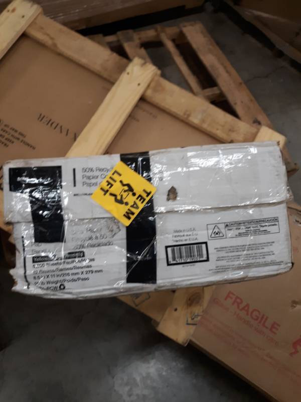 lot 16775 image: Ab 50 Recycled Color Paper Yellow 8.5 X 11 Inches 20 Lbs 10 Ream