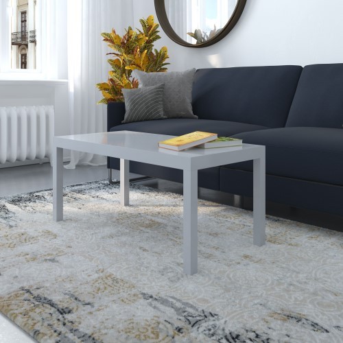 lot 16778 image: DHP Parsons Coffee Table, White