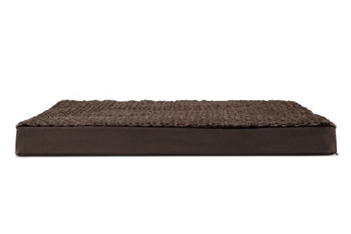 lot 16803 image: FurHaven Pet Dog Bed Deluxe Orthopedic Ultra Plush Mattress Pet Bed for Dogs & Cats, Chocolate, Jumbo Plus