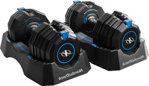 lot 16818 image: NordicTrack Select-a-Weight 55 Lb. Adjustable Dumbbell Set, Adjusts from 10-55 Lbs
