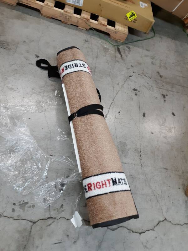 lot 16836 image: BaseballSoftball Pitching Mound Mat  Advanced Stance & Stride Throwing Trainer with Power Lanes & Pitching Rubber, Stride Right Mats