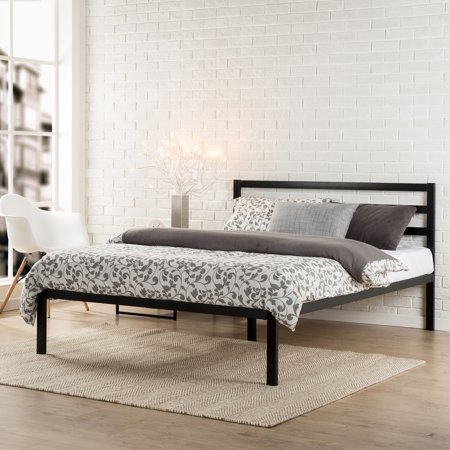 lot 18188 image: Zinus Modern Studio Platform 1500H Metal Bed FrameMattress Foundation with Headboard, Queen
