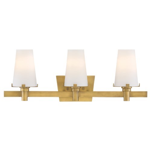 lot 18204 image: Designers Fountain Hyde Park 87903-VTG 3 Light Bathroom Vanity Light