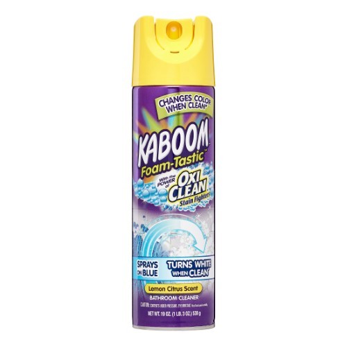 lot 18215 image: Kaboom Foam-Tastic Lemon Citrus Scent Bathroom Cleaner 19 oz. Aerosol Can