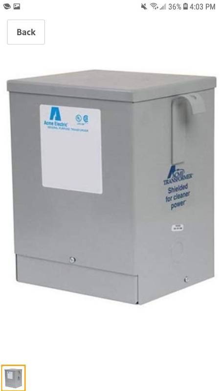 lot 18238 image: Acme Electric T279743S Low Voltage Distribution Transformer
