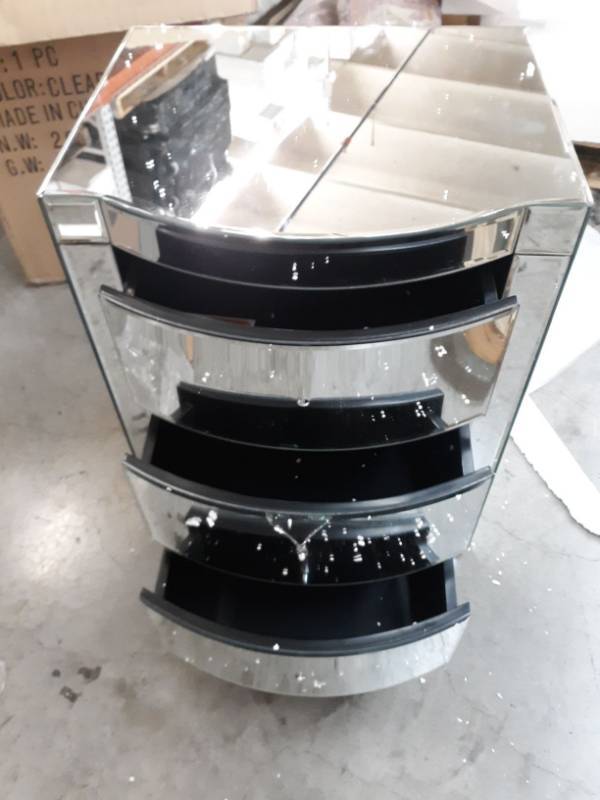 lot 18256 image: Glass End Table
