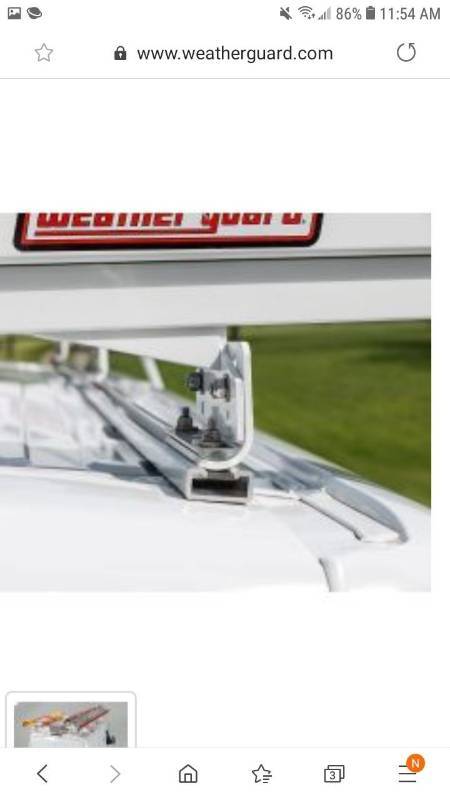 lot 18259 image: 2115-0-01 Weather Guard Roof Rack Mounting Channel Kit 115  Ram ProMaster