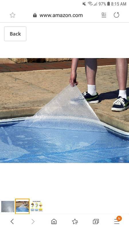 lot 18269 image: Blue Wave NS492 12-mil Solar Blanket for Oval Above-Ground Pools, 12-ft x 24-ft, Clear