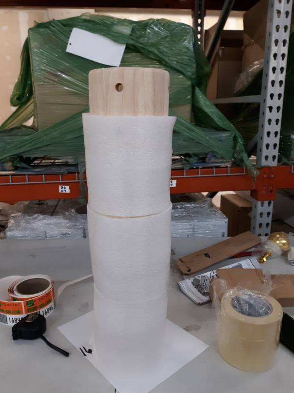 lot 16895 image: 5  Hardwood Turned Dining Table Pedestal Base