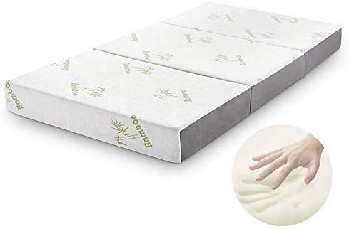 lot 17375 image: Folding Mattress Inofia Memory Foam Mesh Side Twin 4-Inch, New