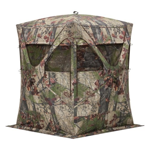 lot 17381 image: Barronett Blinds Big Mike 2-Person Pop-Up Hunting Blind, Backwoods Camo
