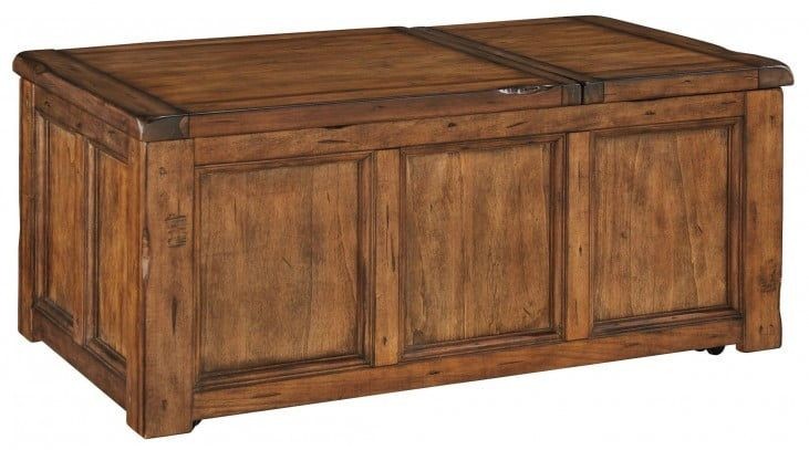 lot 17423 image: Signature Design By Ashley Cocktail Table, Some Damage, Beautiful Repair Required w Little Work