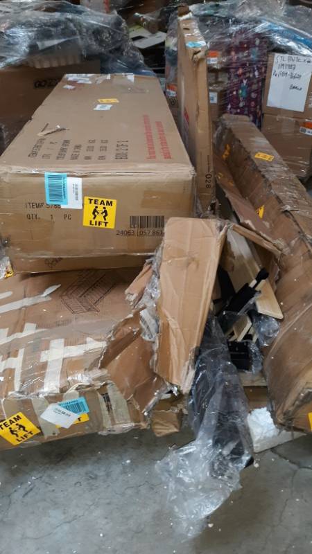 lot 17433 image: Assorted Pallet of Missing PartsDamaged Items, Furniture & more
