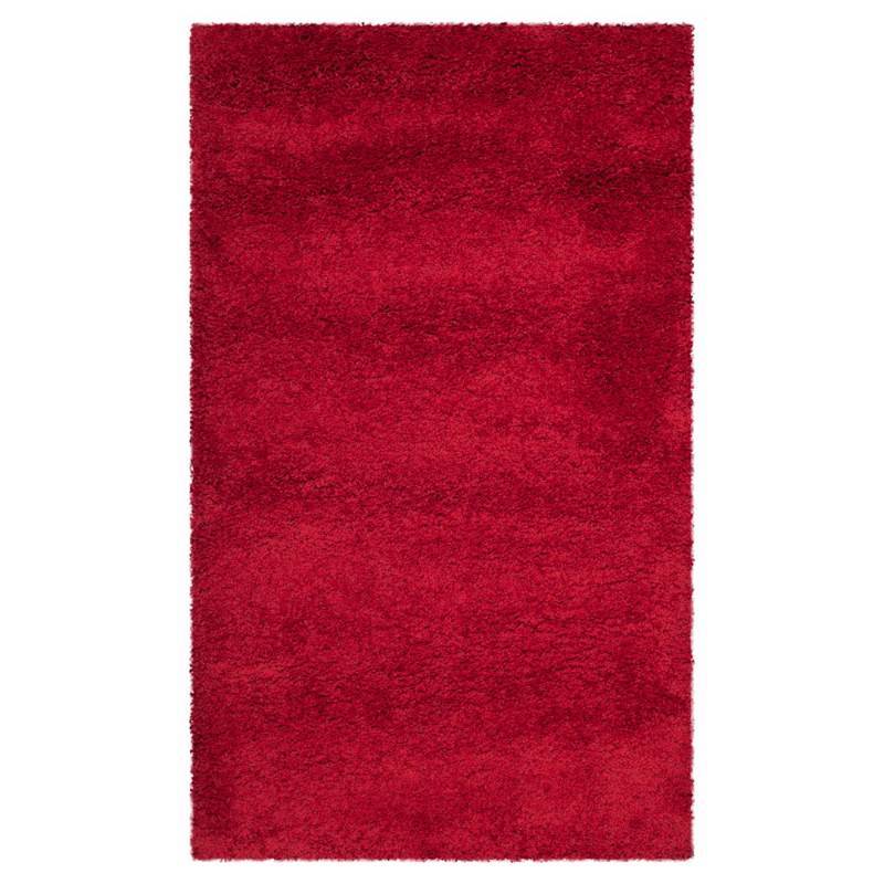 lot 18291 image: Safavieh Milan Solid Shag Rug, Red