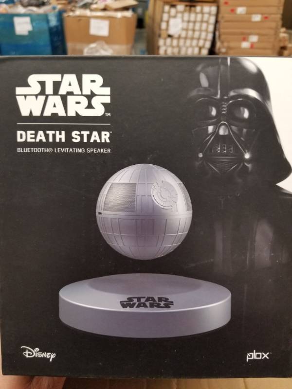 lot 17666 image: Plox Star Wars Death Star Levitating Speaker Bluetooth Speaker Floating Portable
