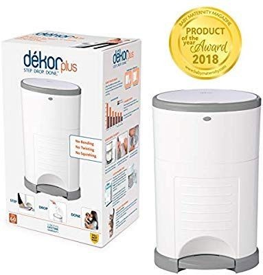 lot 17671 image: Dekor Plus Hands-Free Diaper Pail, White AmazonsChoicefor  dekor plus diaper pail