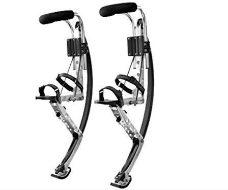 lot 17683 image: Skyrunner Adult Kangaroo Shoes Men Jumping Stilts Men Women Fitness Exercise (110150 Ibs5070kg) Bouncing Shoes (Black)