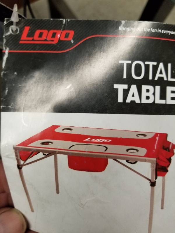 lot 17695 image: WASHINGTON REDSKINS FOLDING TOTAL TAILGATING TABLE