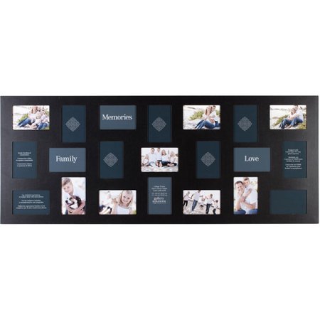 lot 17731 image: Pinnacle Frame 21-Opening Collage Frame, 20  x 48 , Black